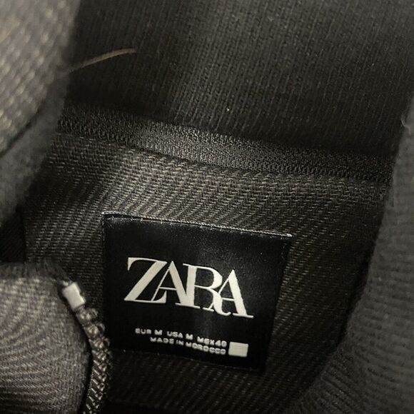 Zara Mens Overcoat Coat Mid length Medium M Gray Removeable Collar 6494/602 NWT - Picture 8 of 15